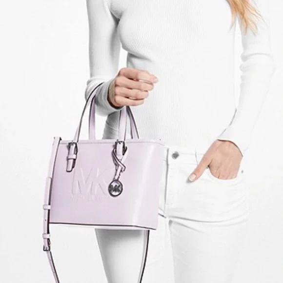 Michael Kors Jet Set Travel Extra-Small Pebbled Leather Tote Crossbody L… - Picture 1 of 3